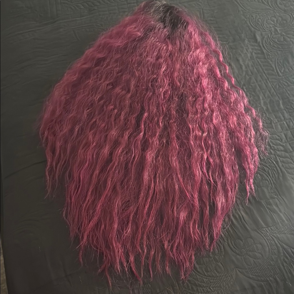 Vibrant Pink Curly Hair Extension